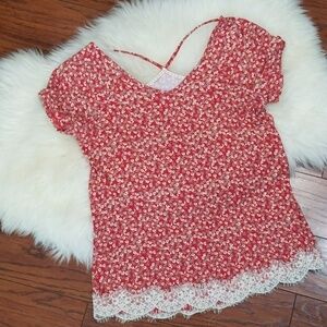 Floral Strap back blouse